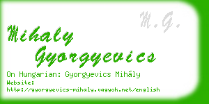 mihaly gyorgyevics business card